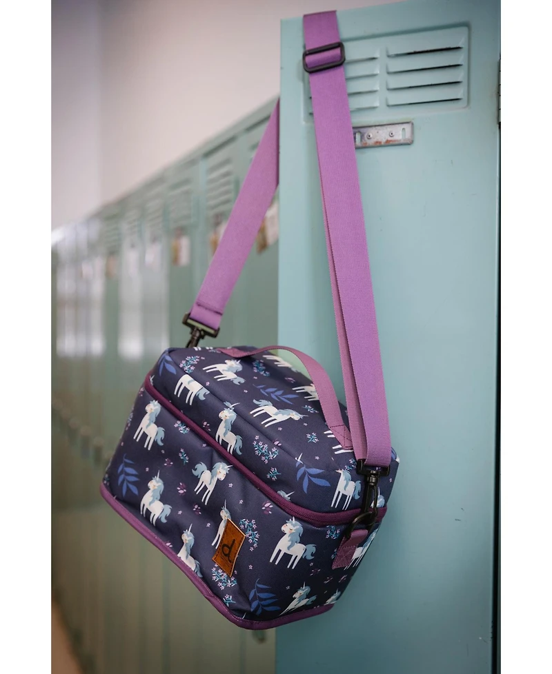 Deux par Deux Little Girl Unicorn Organized Spacious Lunch Box
