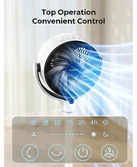 Cowsar Quiet Pedestal Fan, 150degree(s)+120degree(s) Osc, 6 Spd/3M/7H, Dc