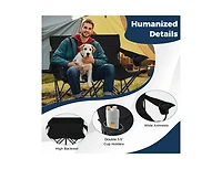 Boyel Living Double Camping Chair 2-Person Outdoor Folding Loveseat with Cup Holders