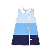 Florence Eiseman Little Girl Colorblock Knit Dress With Flower