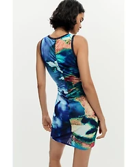 Desigual Women's Short printed strappy dress
