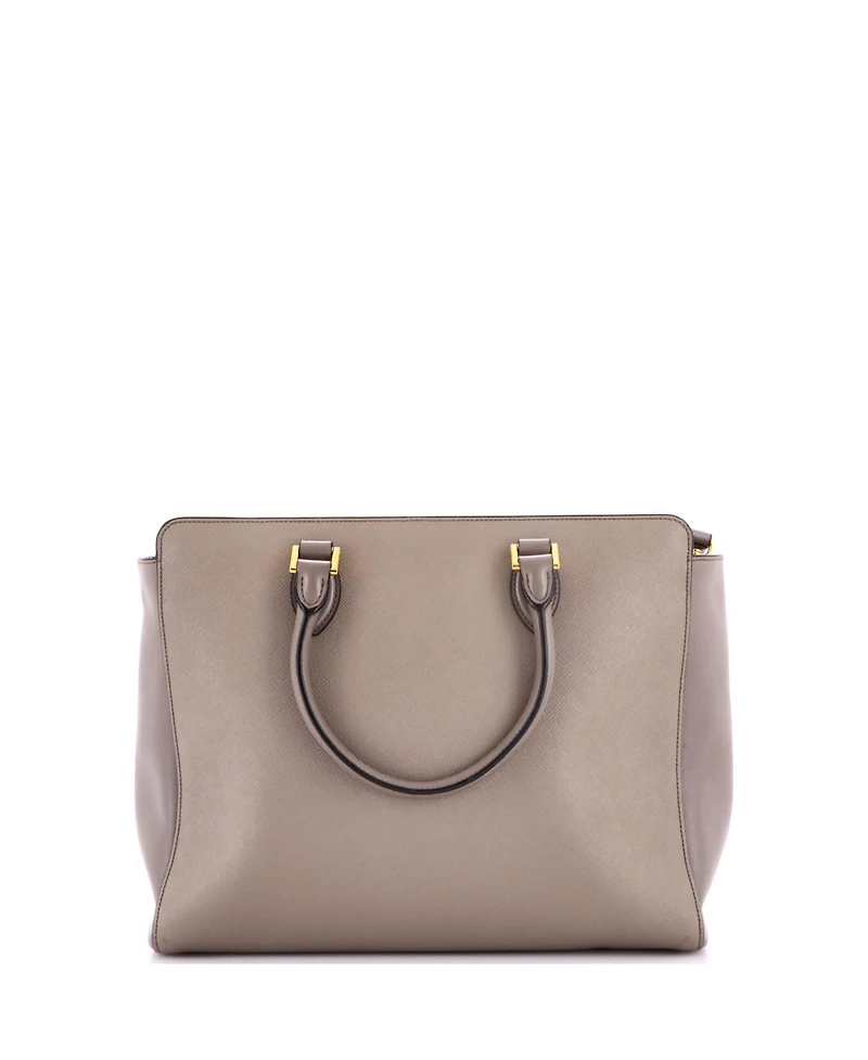 Pre-Owned Prada Medium Convertible Open Tote Saffiano Leather