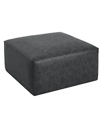 Streamdale Furniture Upholstered Square Pu Leather Ottoman