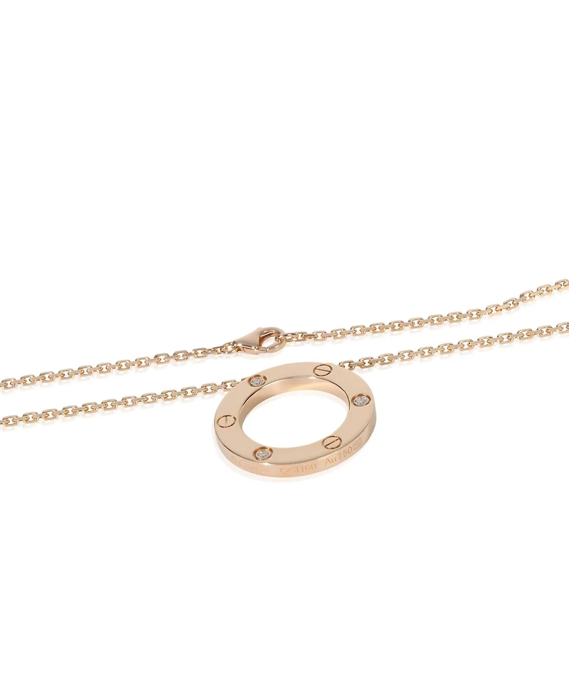 Pre-Owned Cartier Rose Gold Diamond Love Pendant