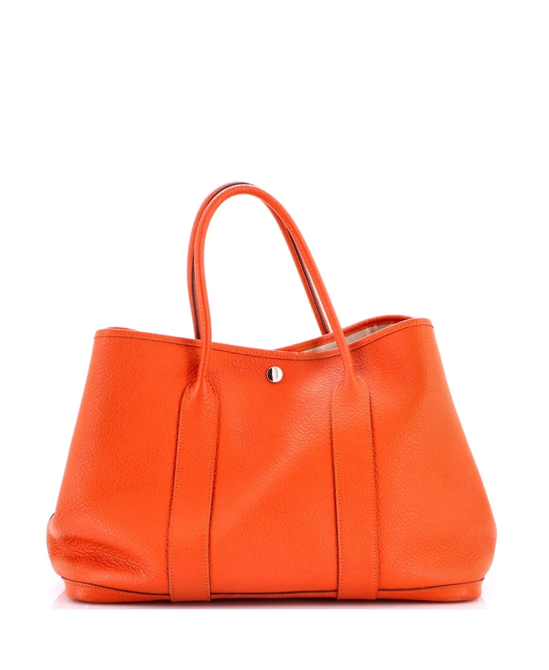 Pre-Owned HERMES 36 Garden Party Tote Leather with Printed Interior