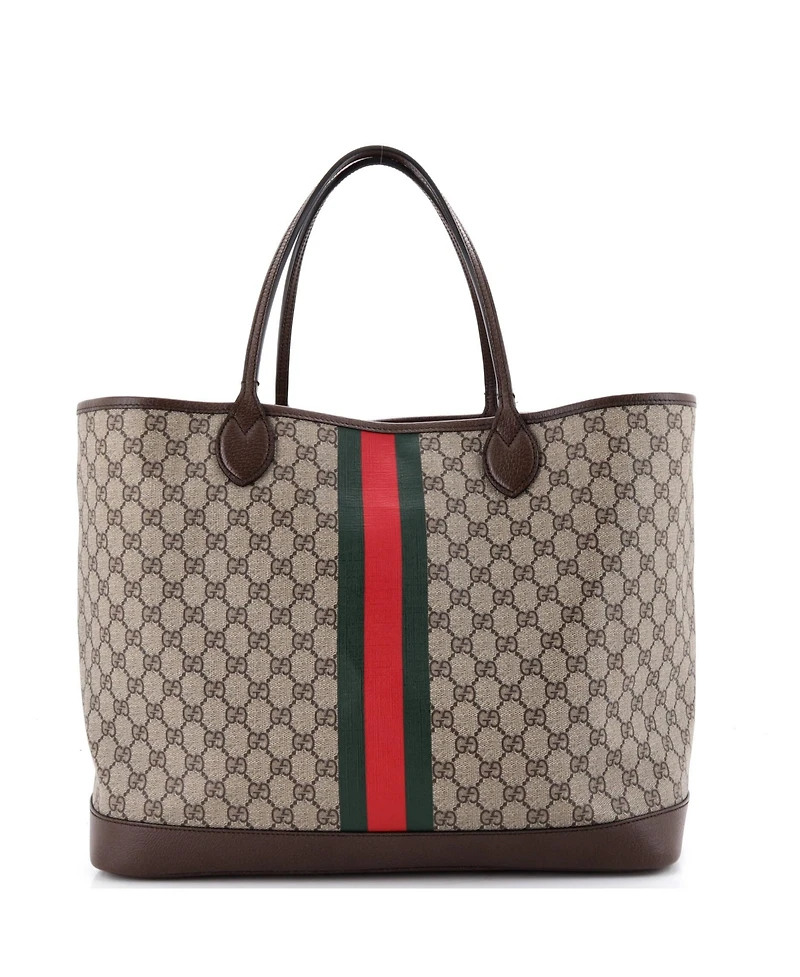 Pre-Owned Gucci Large Ophidia Open Shopping Tote Gg Coated Canvas