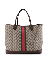 Pre-Owned Gucci Large Ophidia Open Shopping Tote Gg Coated Canvas