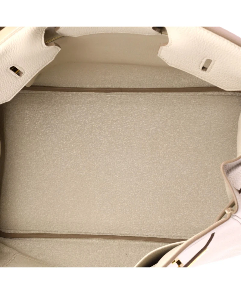 Pre-Owned HERMES Birkin 35 Handbag Light Togo with Gold Hardware