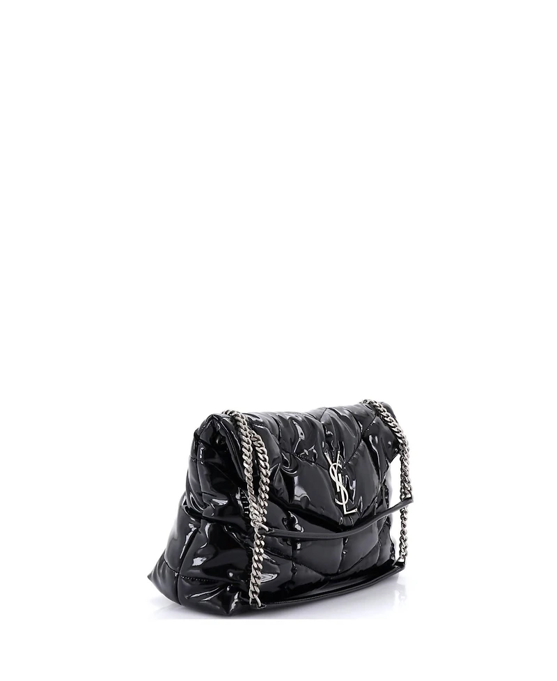 Pre-Owned Saint Laurent Medium Loulou Puffer Shoulder Bag Quilted Patent