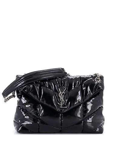 Pre-Owned Saint Laurent Medium Loulou Puffer Shoulder Bag Quilted Patent