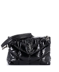 Pre-Owned Saint Laurent Medium Loulou Puffer Shoulder Bag Quilted Patent