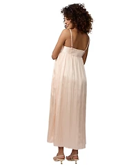 Ingrid + Isabel Maternity Solid Satin Maxi