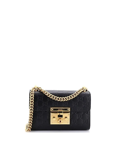 Pre-Owned Gucci Small Padlock Shoulder Bag Guccissima Leather