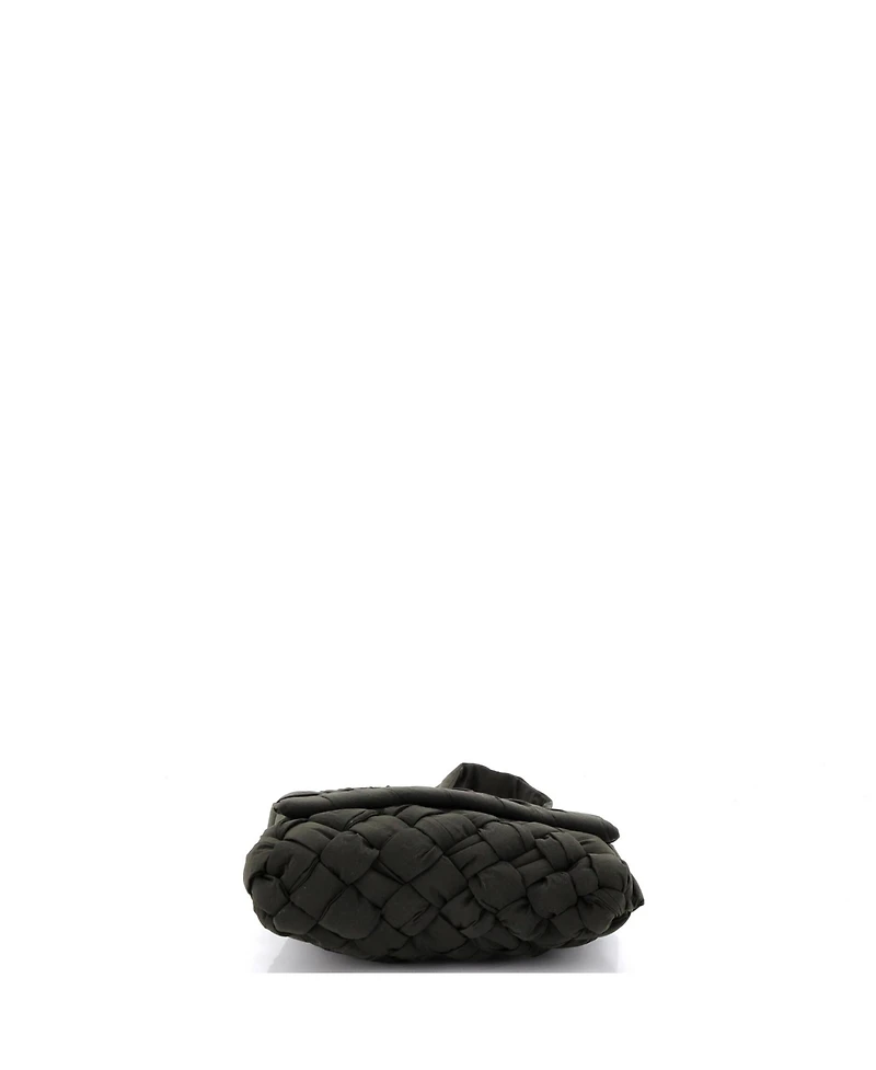 Pre-Owned Bottega Veneta Small Rumple Shoulder Bag Intrecciato Nyl