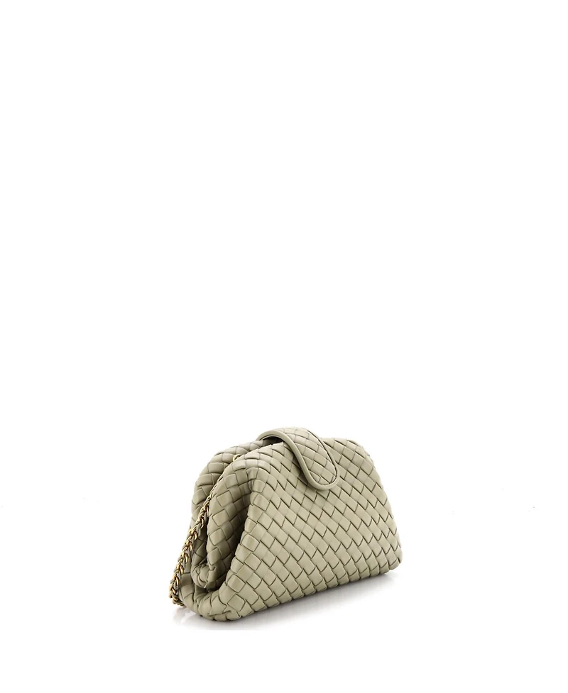 Pre-Owned Bottega Veneta Teen Lauren 1980 Clutch with Chain Intrecciato Nappa