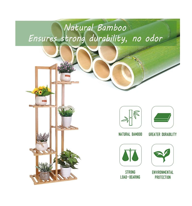 Unho Indoor Plant Shelf for Outdoor Plant Pot Stand for Home, Balcony, Terrace, Garden, Office, Coffee Shop