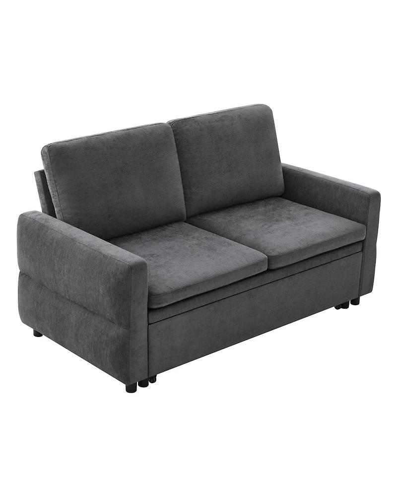 Streamdale Furniture Convertible Sofa Bed Loveseat with Usb Ports
