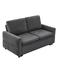 Streamdale Furniture Convertible Sofa Bed Loveseat with Usb Ports