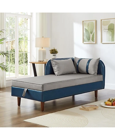 Streamdale Furniture 65" Storage Chaise Lounge Sofa