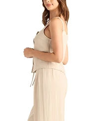 Bcx Women's Gauze Square Neck Top
