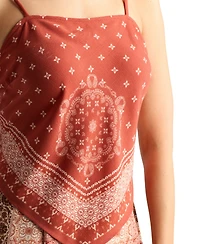 Bcx Women's Printed Square-Neck Cami Top