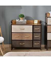 Homcom 7-Drawer Dresser, 3-Tier Tower Unit with Steel Frame