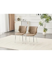 Streamdale Furniture Leather Dining Chairs Set of 2
