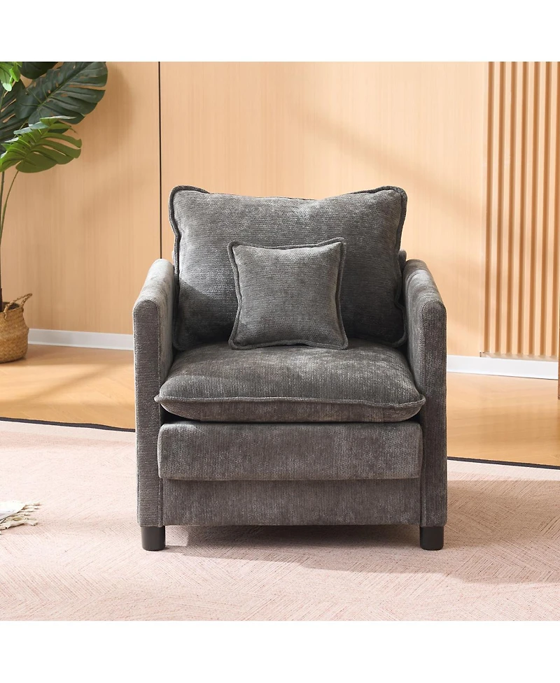 Streamdale Furniture Padded Armchair with 3-Pillow Comfort Set