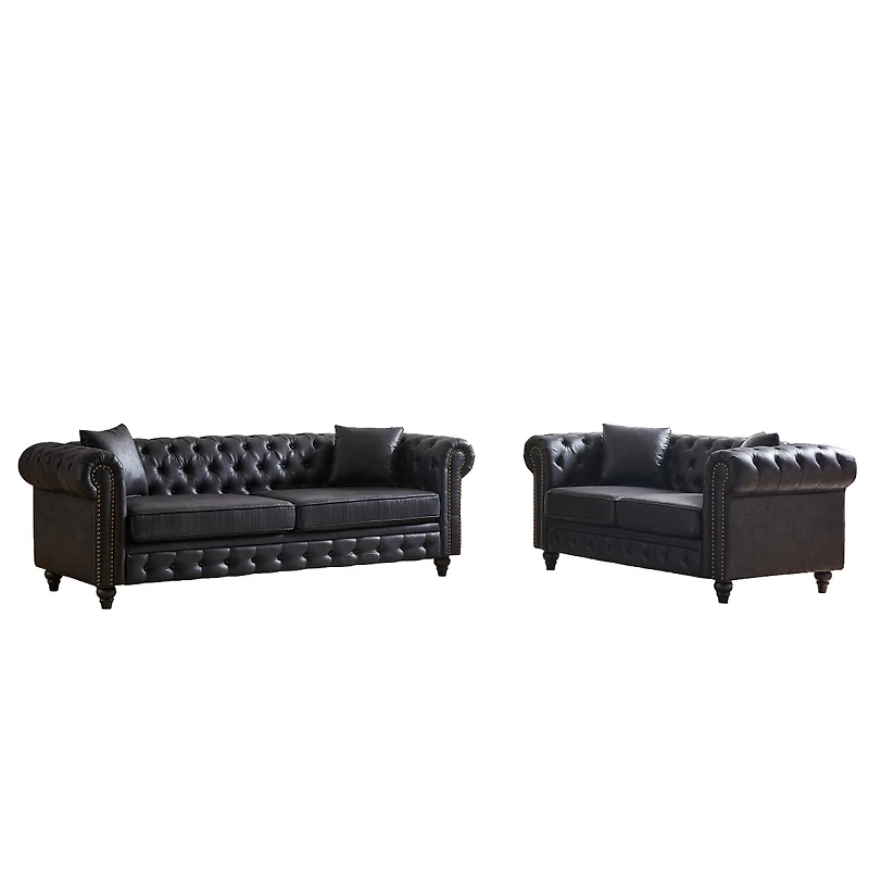 Streamdale Furniture Modern Combo Sofa with Solid Wood Frame and 4 Cushions
