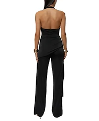 Jluxlabel Women's Terra cotta Rustic Charm Halter Jumpsuit