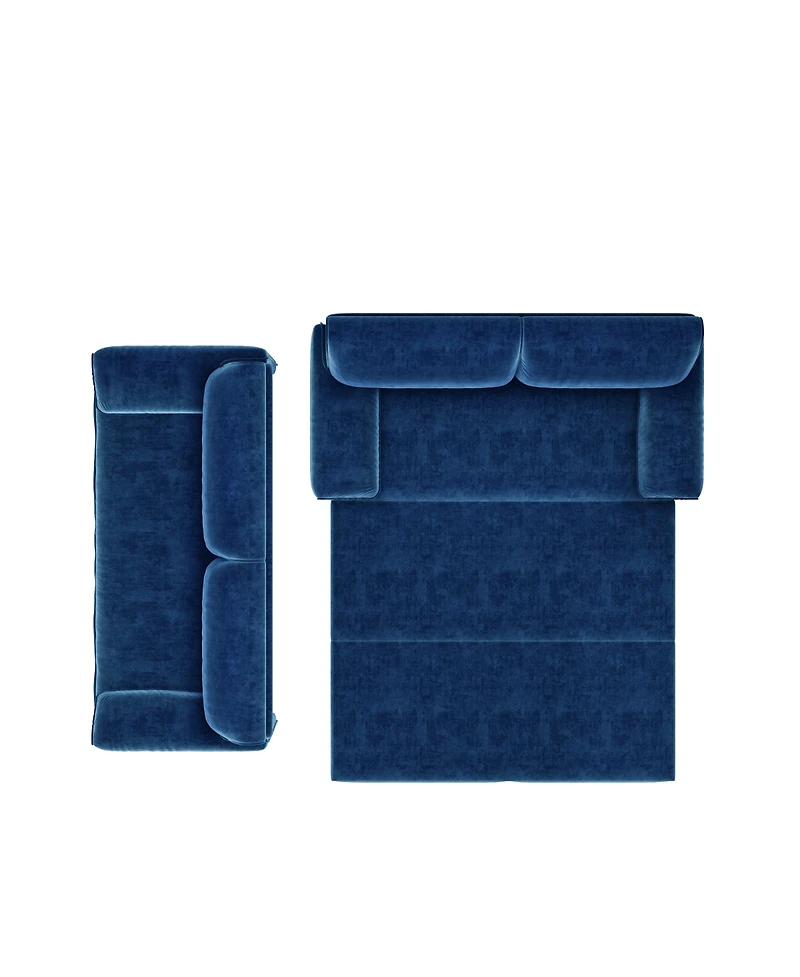 Streamdale Furniture 66" Queen Pull Out Sofa Bed with Storage