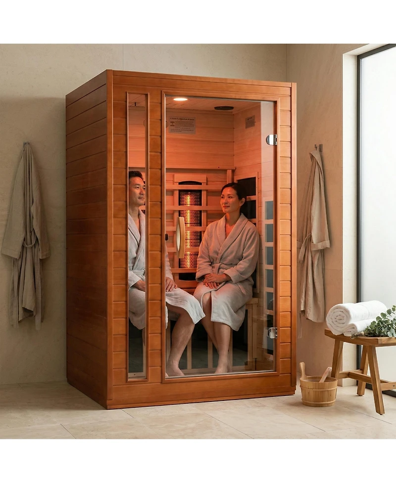 Dynamic Saunas 2-Person Full Spectrum Infrared Sauna Lighting, Speakers, Cordoba