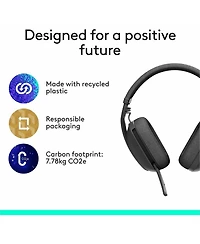Logitech Zone Vibe 100 Lightweight Noise Canceling Headphones (Graphite)