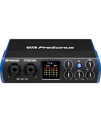 Studio 24c Usb C 2x2 Audio Interface Bundle with Cr style Monitors, Daw & Recording Kit