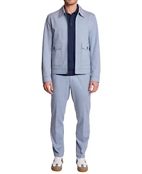 Paisley & Gray Men's Milo Zip-Font Knit Houndstooth Jacket