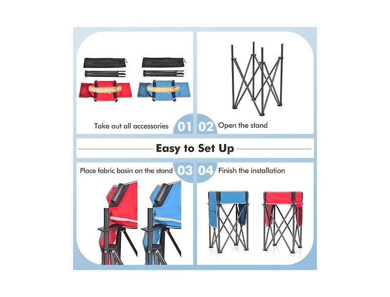 Lucky One 2 Pack Folding Camping Tables with Storage Sink, Portable Picnic Tables