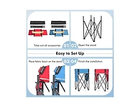 Lucky One 2 Pack Folding Camping Tables with Storage Sink, Portable Picnic Tables