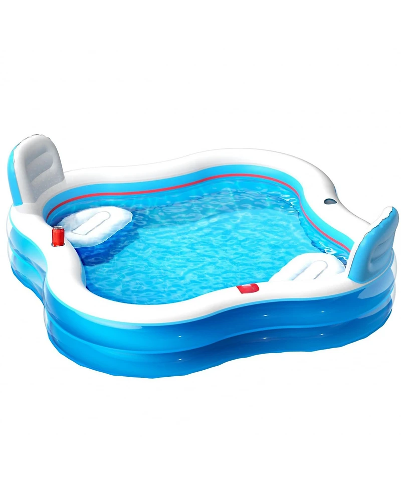 Gnuadz Inflatable Pool With Seats Backrests Family Backyard Outdoor