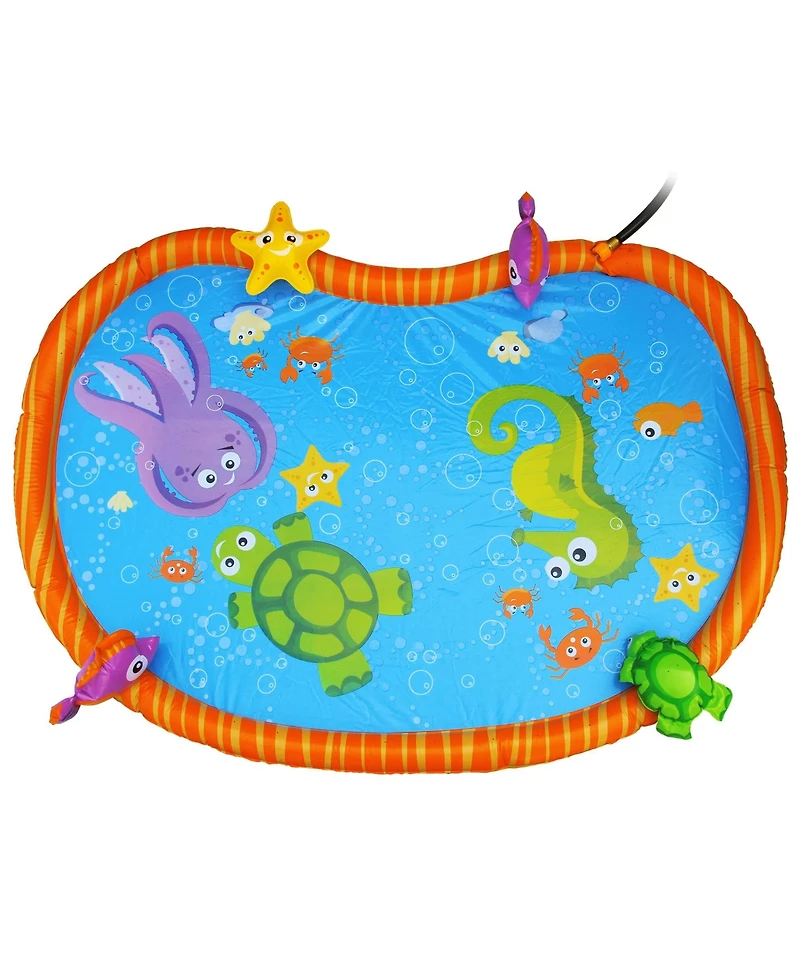 Gnuadz Splash Pad Sprinkler 3D Sea Characters Outdoor Play Mat