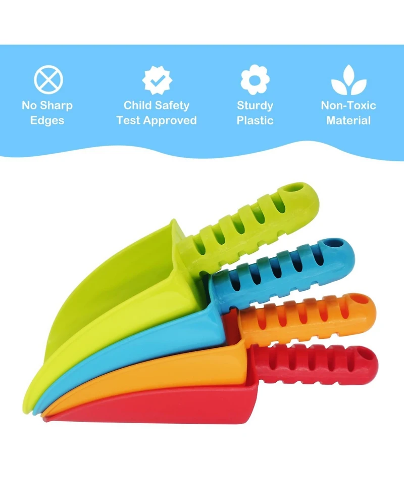 Gnuadz Kids Beach Sand Shovels 4 Pack Outdoor Digging Tools