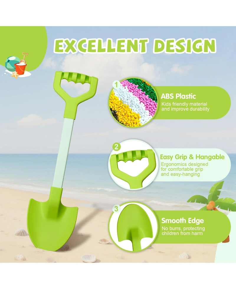 Gnuadz 2pack Sand Beach Shovels Plastic Spades Sandbox Digging Play Gift Set