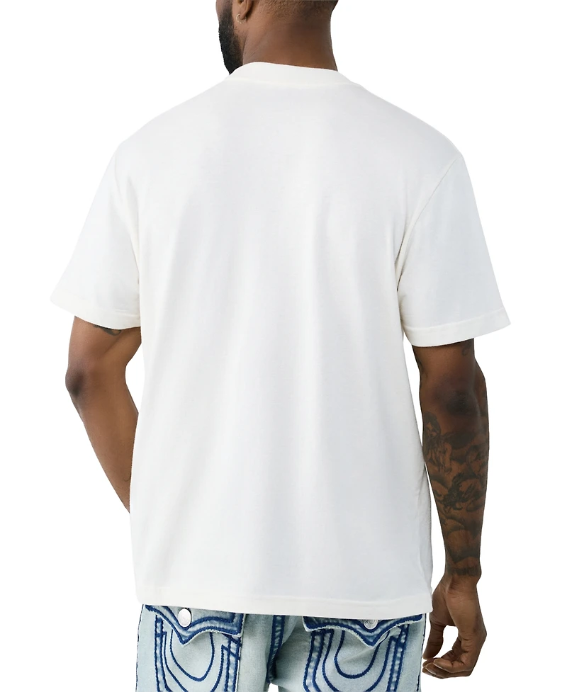 True Religion Men's Checkered Buddha Short-Sleeve T-Shirt