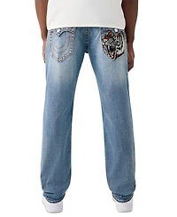 True Religion Men's Straight Tiger Big T Flap Jeans