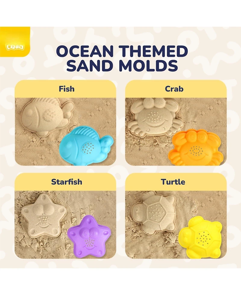 Gnuadz Beach Toys Sand Castle Building Kit Ages 1-12 Sandbox