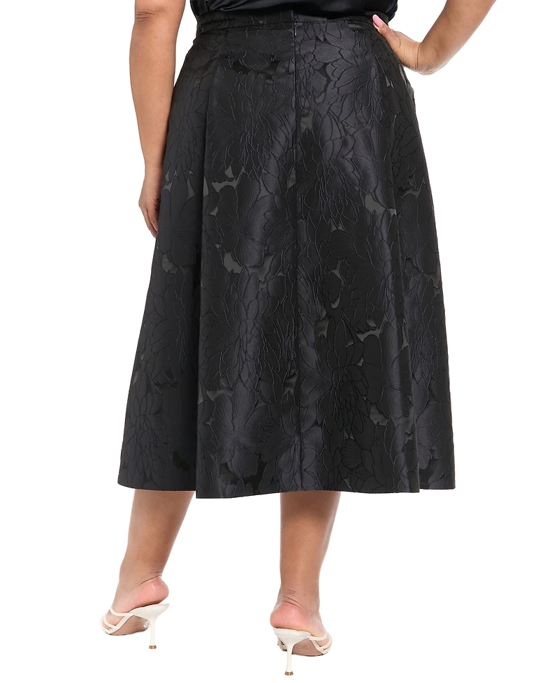 Muse Plus Pleated Midi Skirt