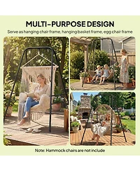 Outsunny Hammock Chair Stand , Heavy Duty Hanging Swing