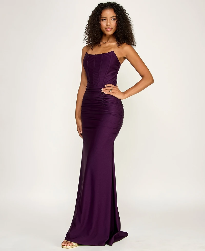 Emerald Sundae Women's Ruched Corset Gown