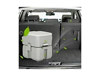 Lucky One 5.3 Gallon Portable Travel Toilet with Piston Pump Flush, Camping Toilet