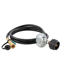 Camco Low Pressure Gas Regulator with 6' Propane Hose and Quick Connect Valve