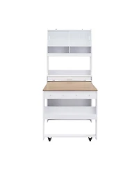 Streamdale Furniture Multifunctional Buffet Hutch with Foldable Dining Table